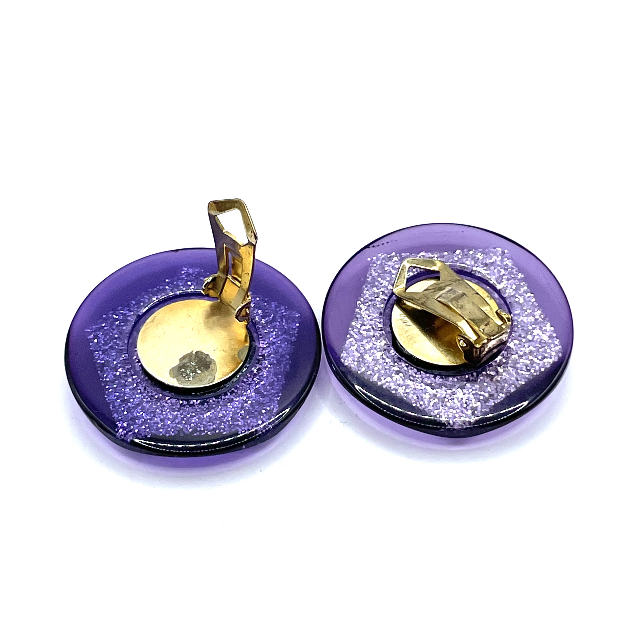 purple vintage earrings