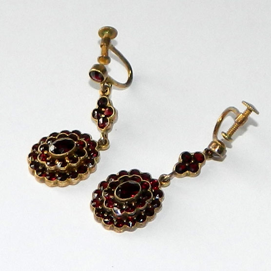 Antique garnet earrings