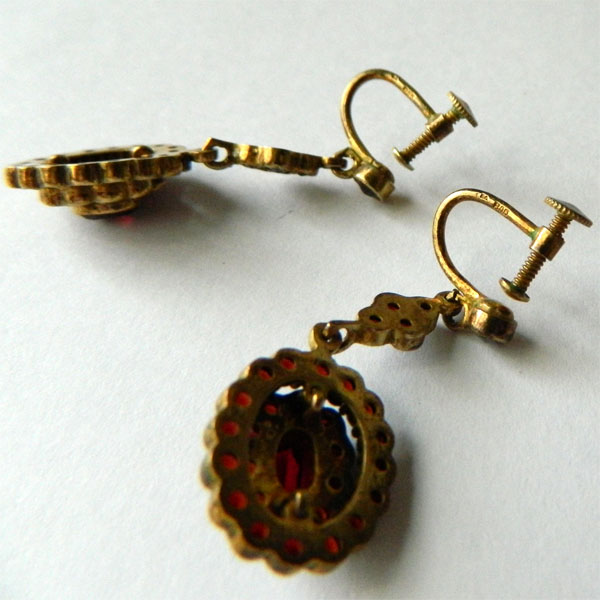 antique garnet earrings