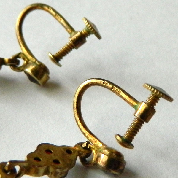 antique garnet earrings