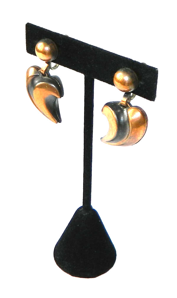 1950's copper earrings