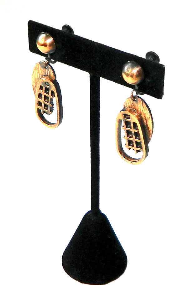 1950's copper earrings