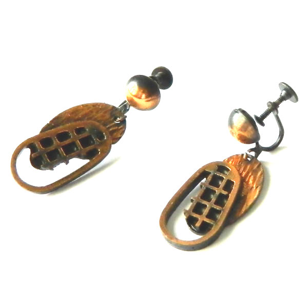 1950's copper earrings