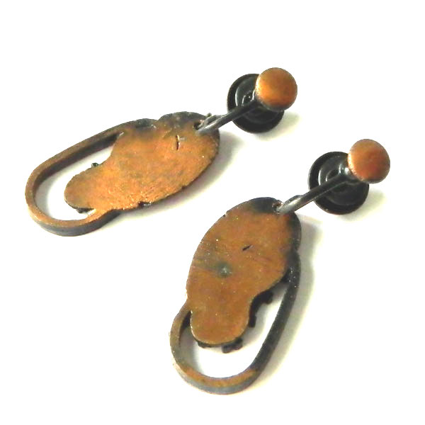 1950's copper earrings