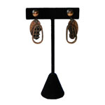 Mid century modern copper earrings
