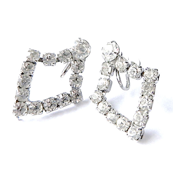 1950's rhinestone drop earrings