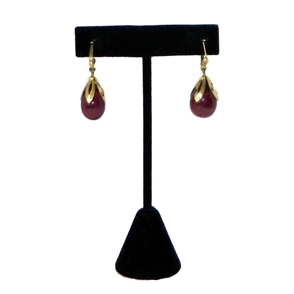 Purple drop earrings