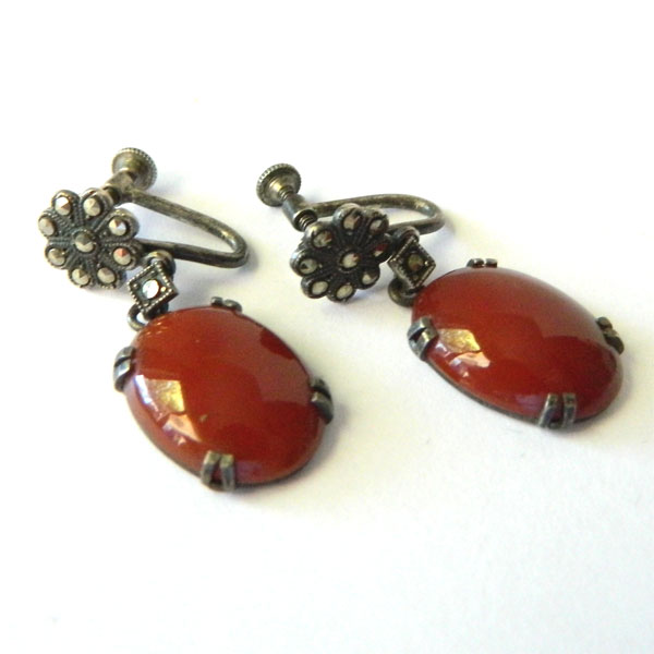 Antique garnet earrings