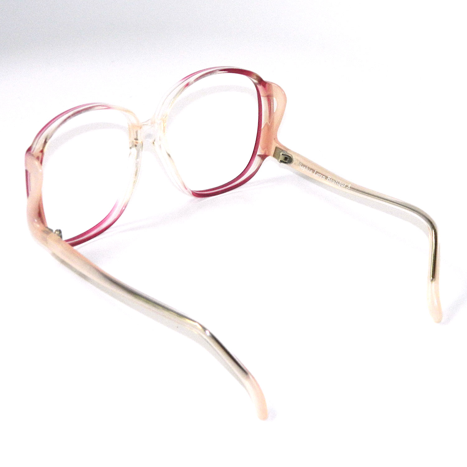 1980s pink Sofia Loren eyeglass frames