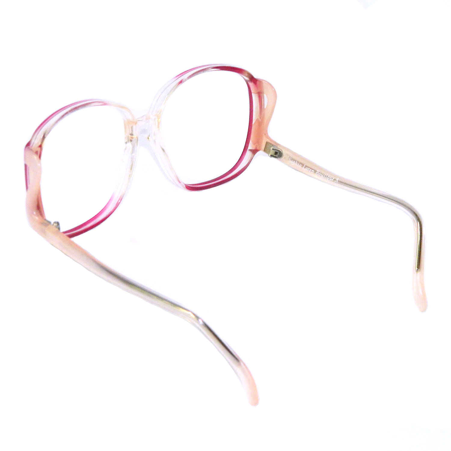 1980s pink Sofia Loren eyeglass frames