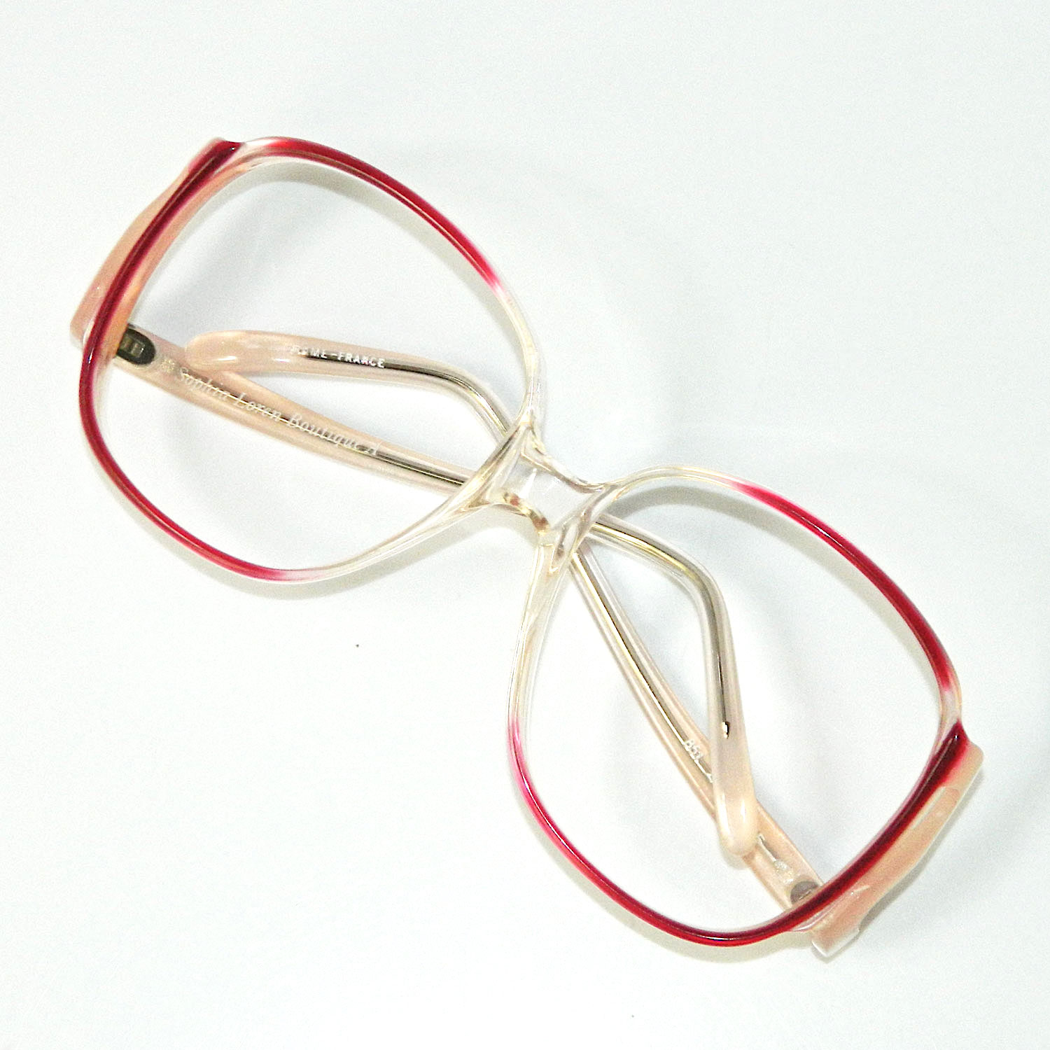 1980s red eyeglass frames