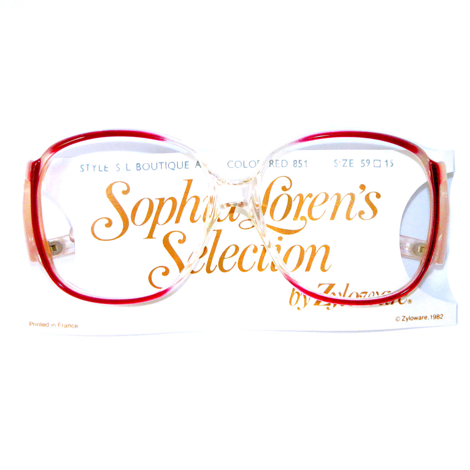 1980s pink Sofia Loren eyeglass frames