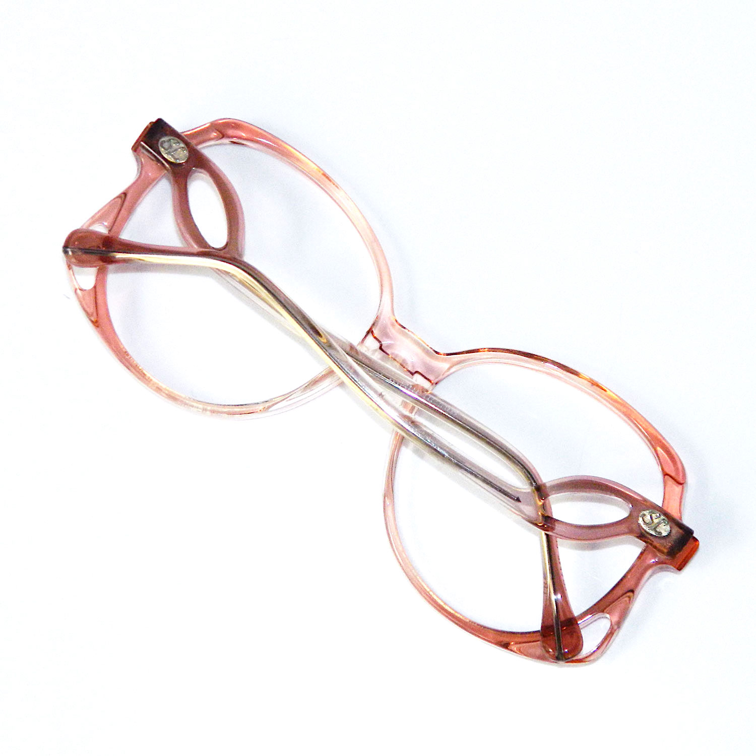 1980s pink Sofia Loren eyeglass frames