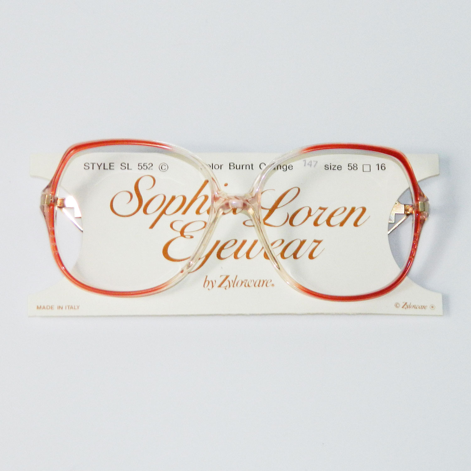 1980s Sofia Loren eyeglass frames