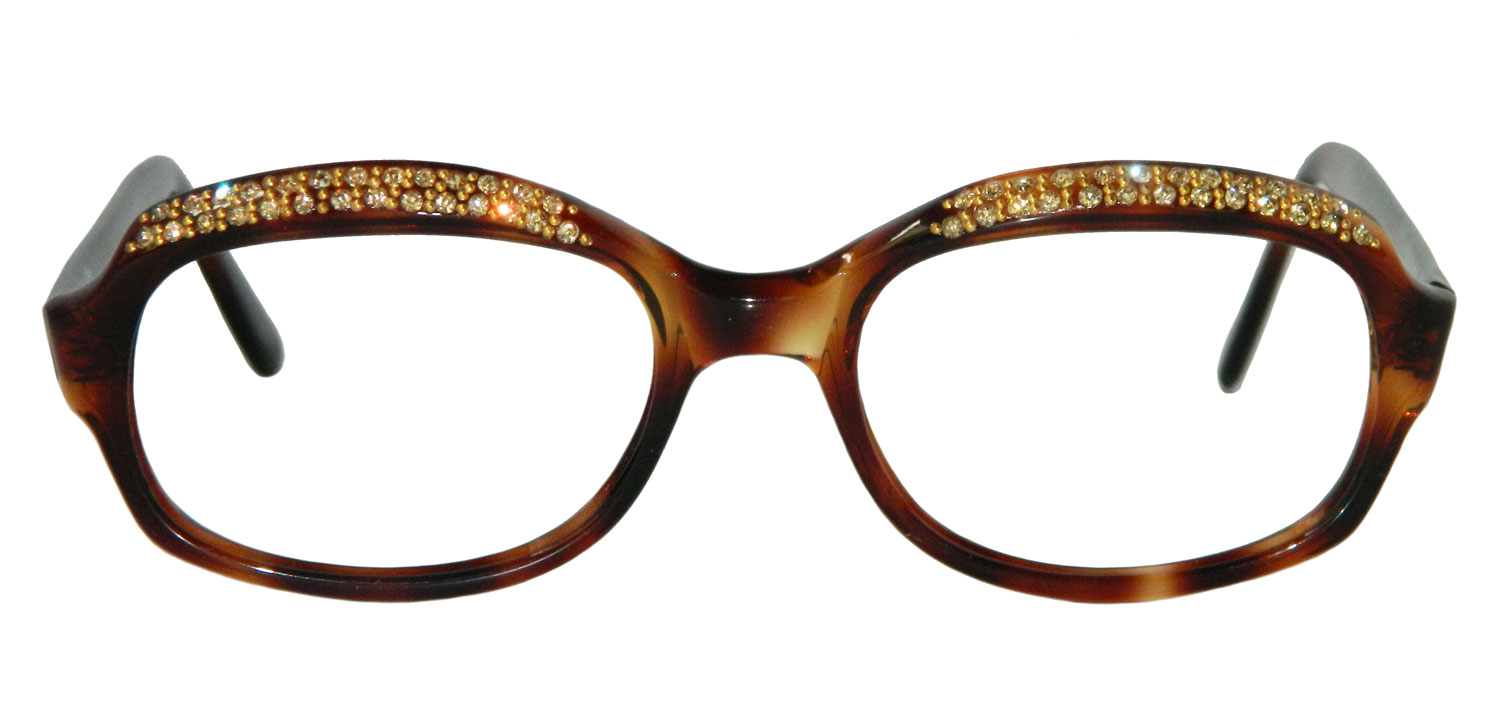 Vintage 1960s rhinestone studded eyeglasses