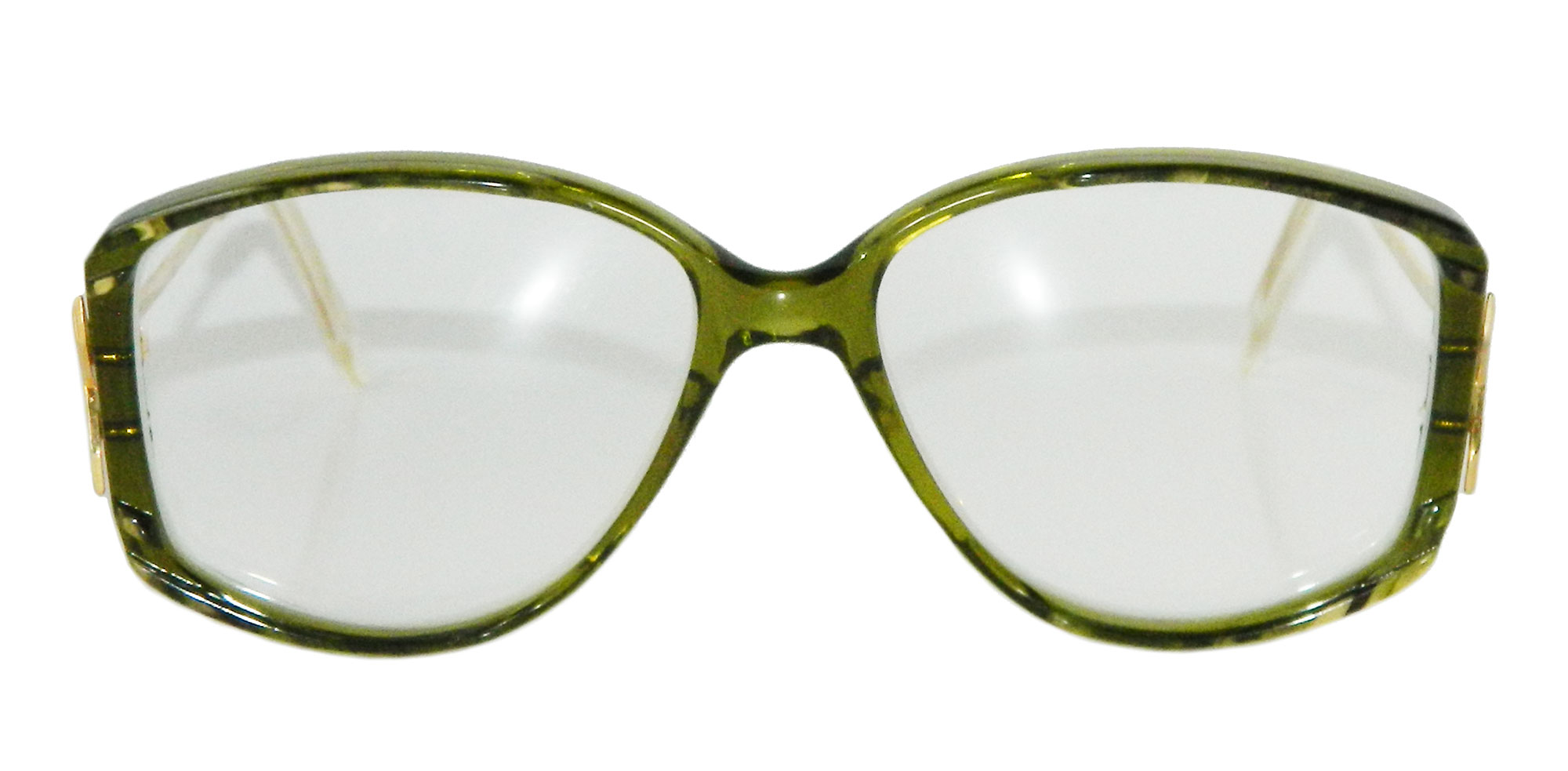 1980s green eyeglass frames