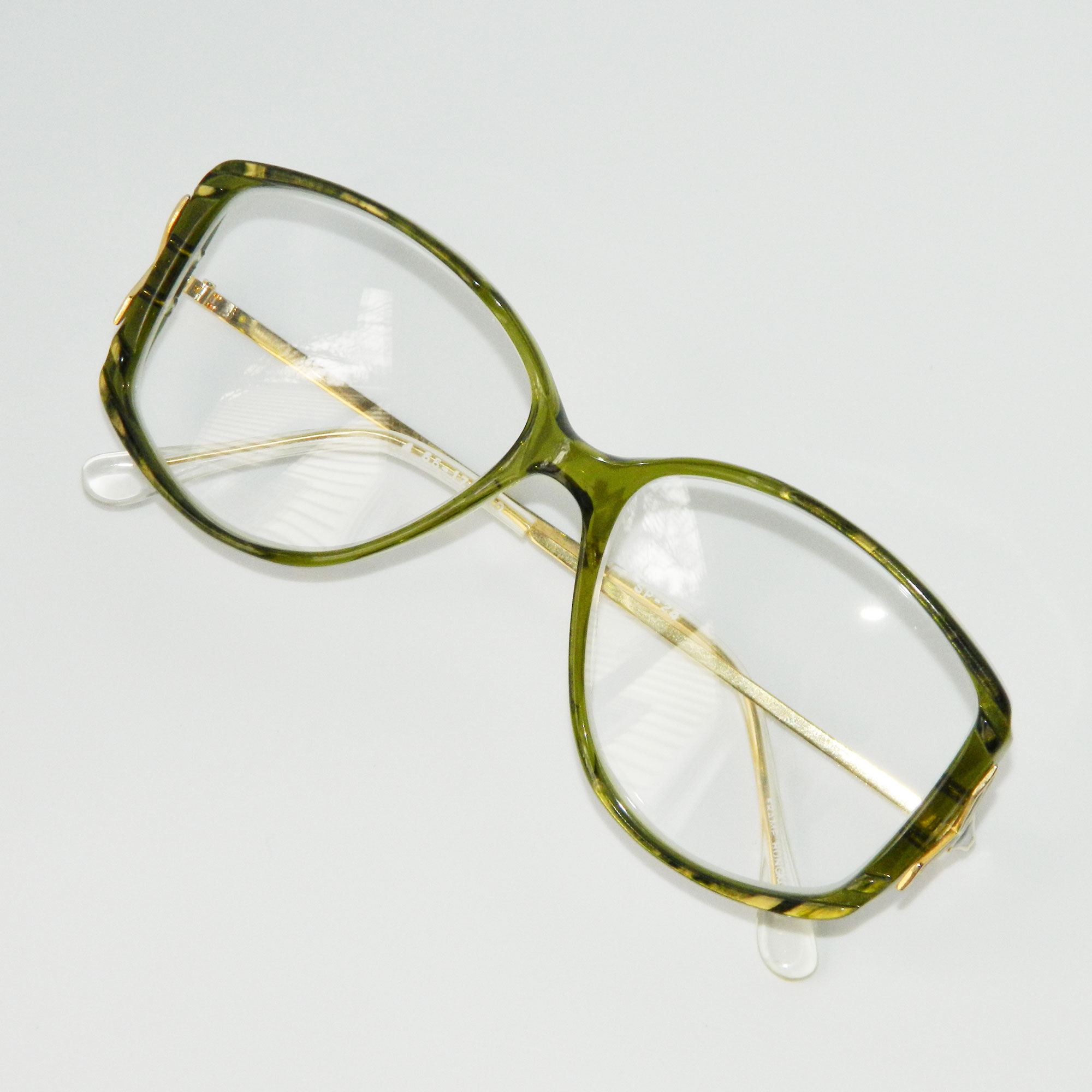 1980s green eyeglass frames