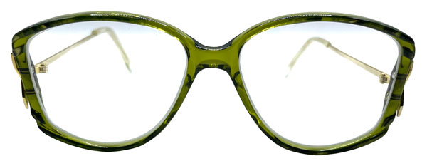 1980s green eyeglass frames