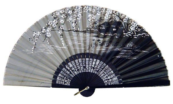 Vintage Japanese paper hand fan