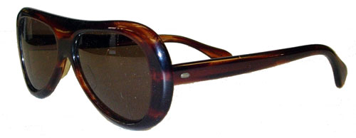 Vintage 1970's amber aviator sunglasses