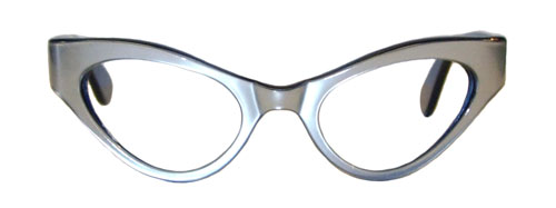 Vintage silver grey cat eye eyeglass frames