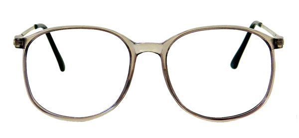 Transluscent red 1980s eyeglass frames