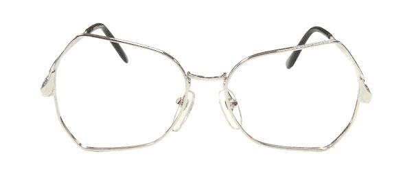 Silver tone 1980s wire frame eyeglasses
