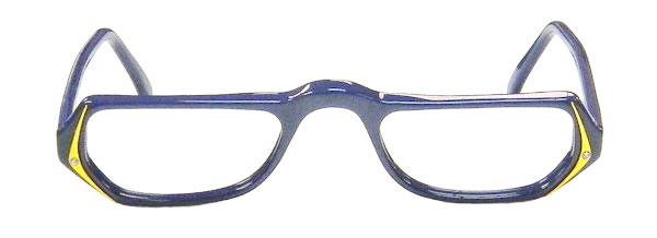 Blue 1980's reading glass frames