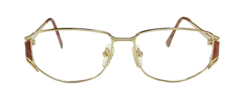 1980s gold metal wire eyeglass frames