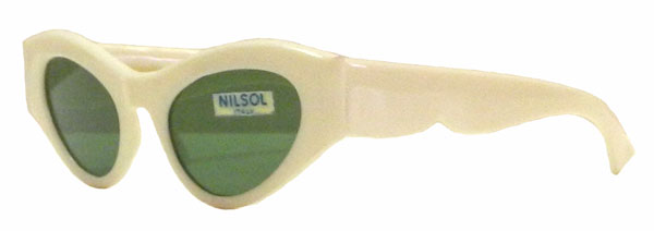 1960's white cat eye sunglasses