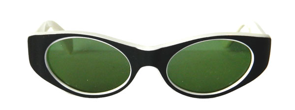 Vintage black and white cat eye sunglasses