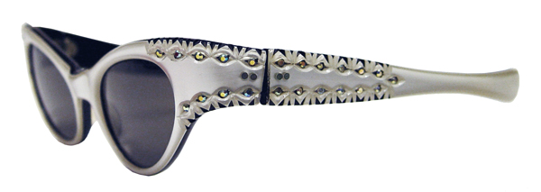1950's rhinestone studded cat eye sunglasses