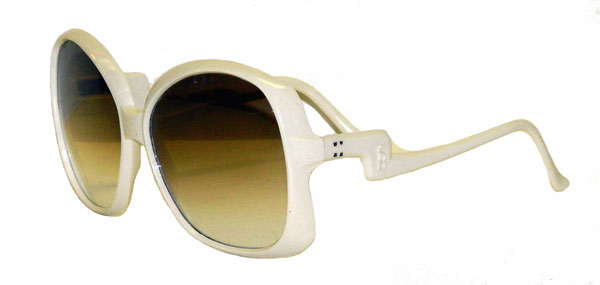 vintage 1980's white sunglasses