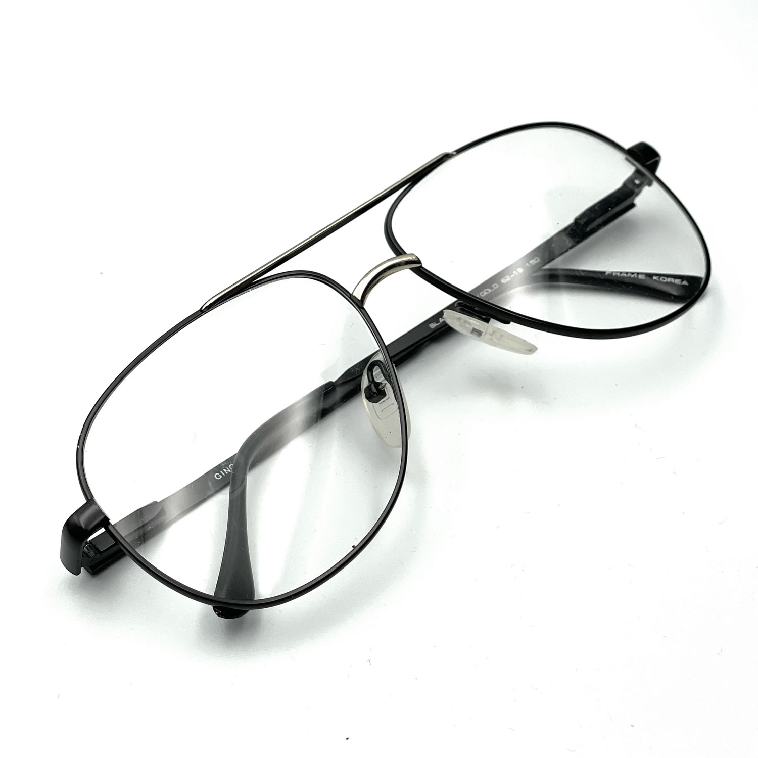 black aviator eyeglass frames