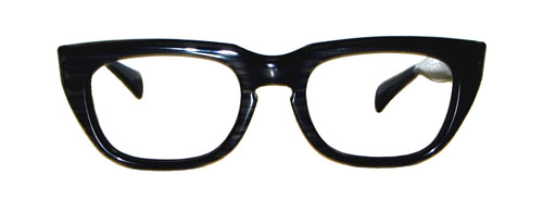 Men's 1960's dark grey woodgrain eyeglass frames