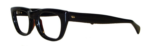 Men's 1960's dark grey woodgrain eyeglass frames