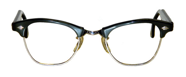 vintage women's greenish grey combination frames