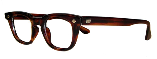 Men's 1950's amber eyeglass frames