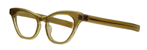 Vintage transluscent smoke color cat eye eyeglass frames