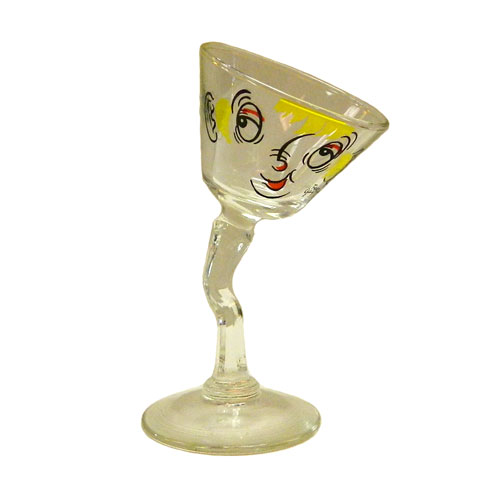 vintage 1950's Gay Fad martini glass