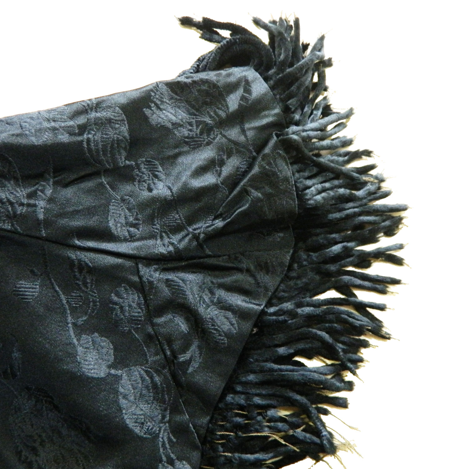 Victorian black silk cape