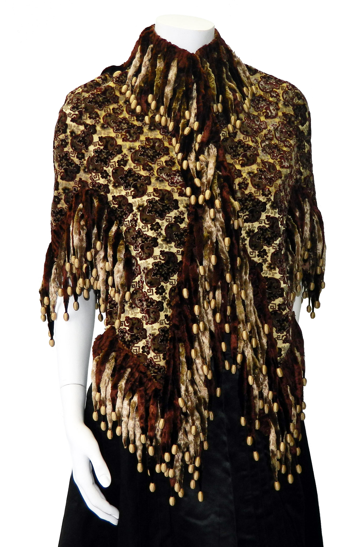 Victorian cut velvet cape