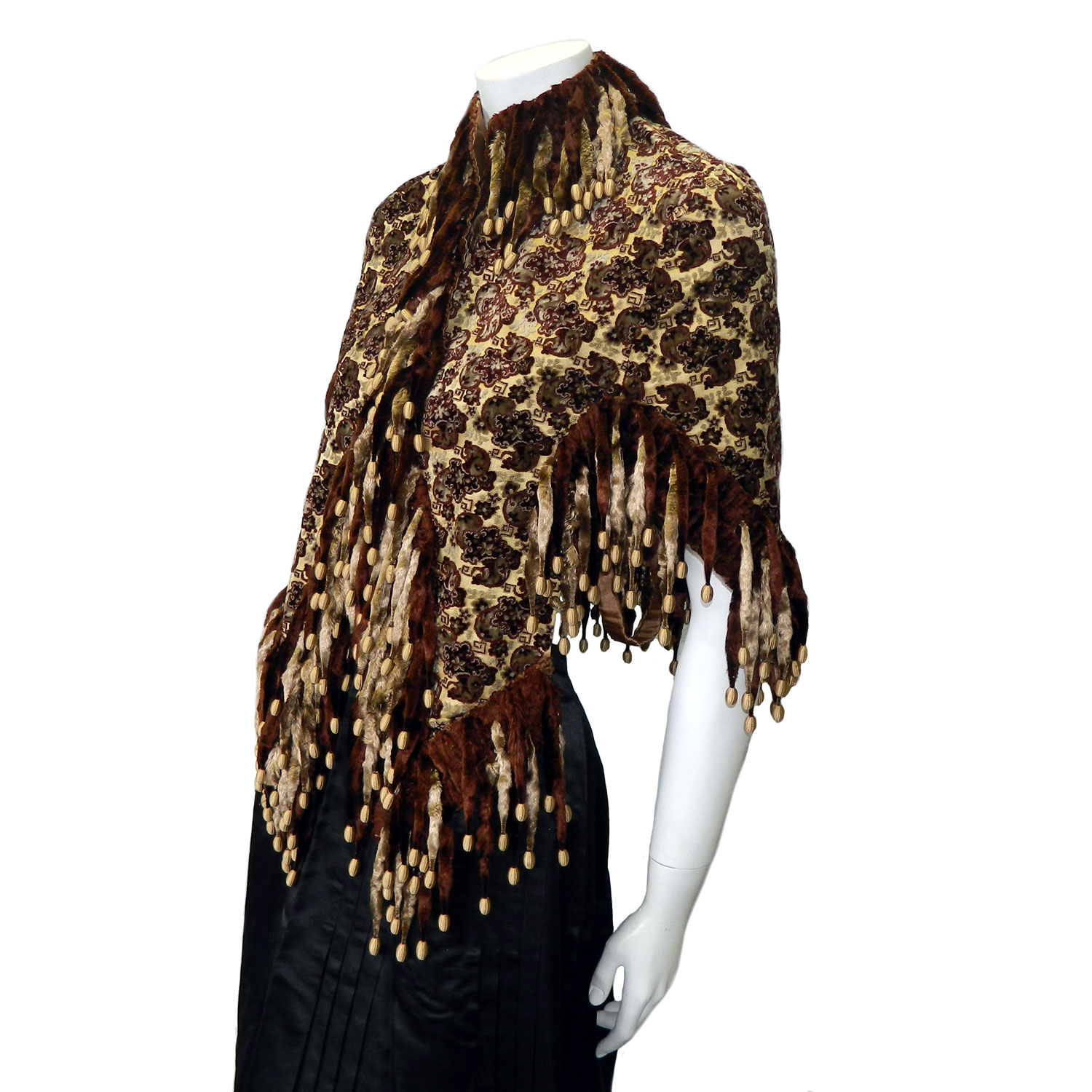 Victorian cut velvet cape