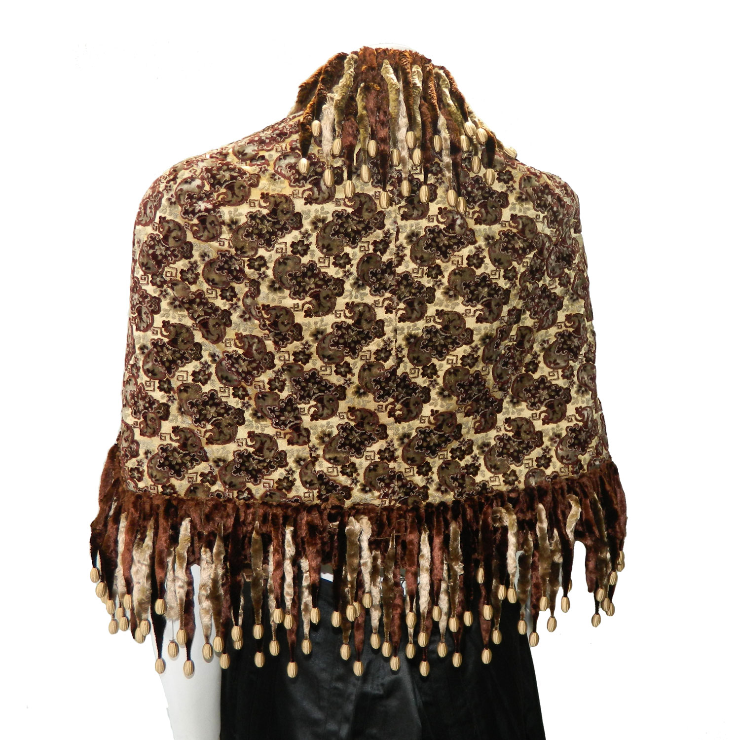 Victorian cut velvet cape