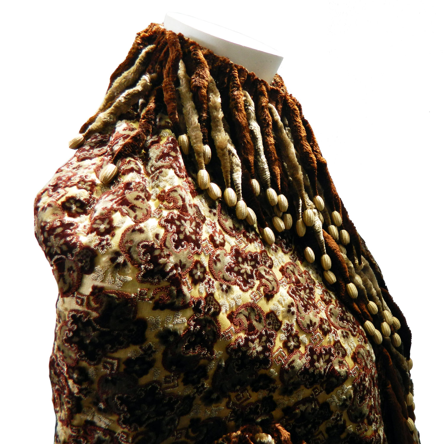 Victorian cut velvet cape