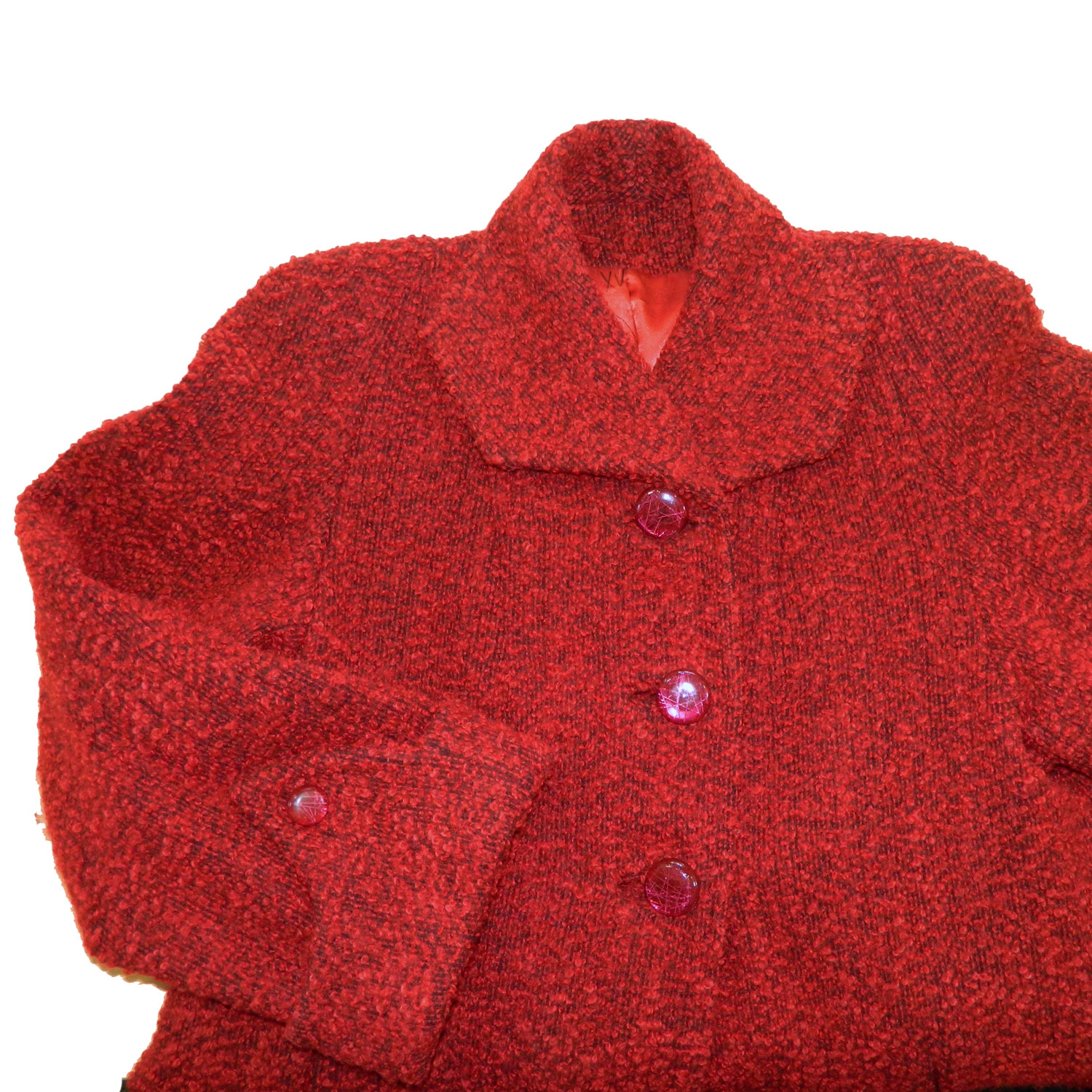 1950's red tweed coat