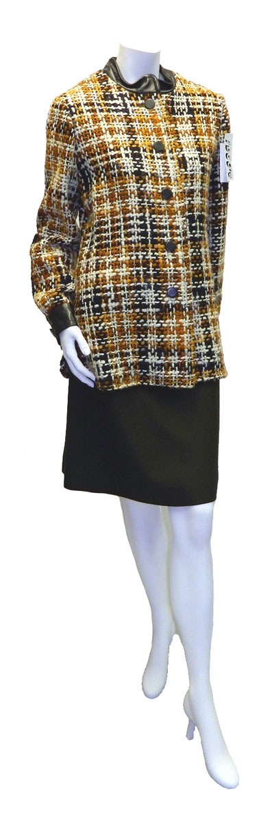 1960's leather and wool coat