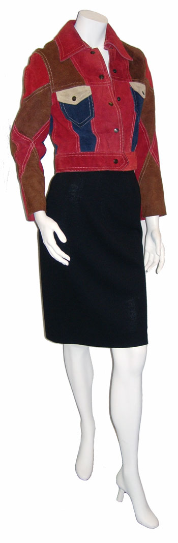 1970's patchwork suede jacket