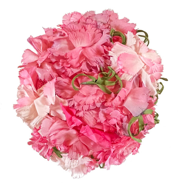 1960s pink floral hat