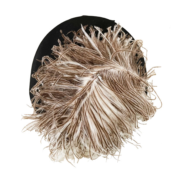 1950s vintage feather hat